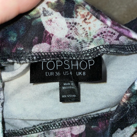 High Neck Floral Dress - 4 US - Picture 3 of 4